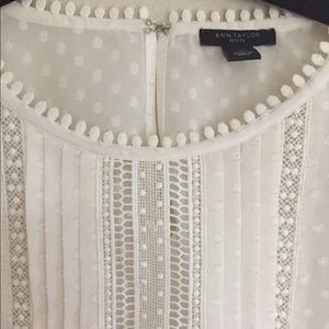 White Lace Ann Taylor Blouse